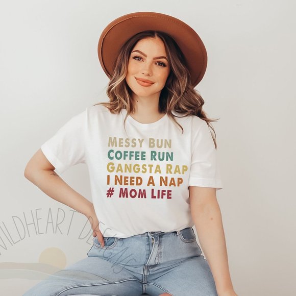 Mom Life Graphic T-shirt Maternity Shirt Mother's Day T-shirt - Picture 4 of 4